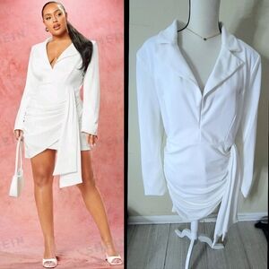 New White Blazer Dress